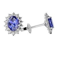 Pendientes Promesse Mujer in Oro blanco Tanzanite OCPQ75T